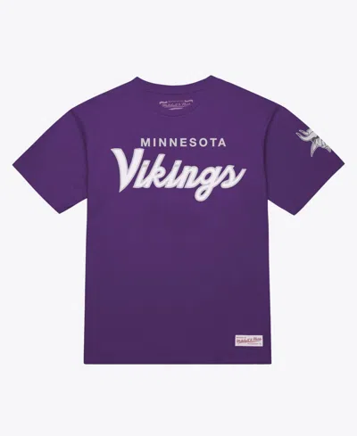 Mitchell & Ness Men's Purple Minnesota Vikings Head Coach Classic T-shirt In Black