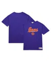 Mitchell & Ness Men's Purple Phoenix Suns Hardwood Classics Felt Applique Slub T-shirt In Blue