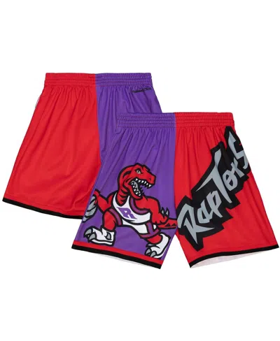 Mitchell & Ness Men's Purple Toronto Raptors Big Face 5.0 Fashion Shorts In Multi