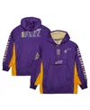 Mitchell & Ness Men's Purple Utah Jazz Team Og 2.0 Vintage Logo Anorak Windbreaker Quarter-zip Sweatshirt In Purple