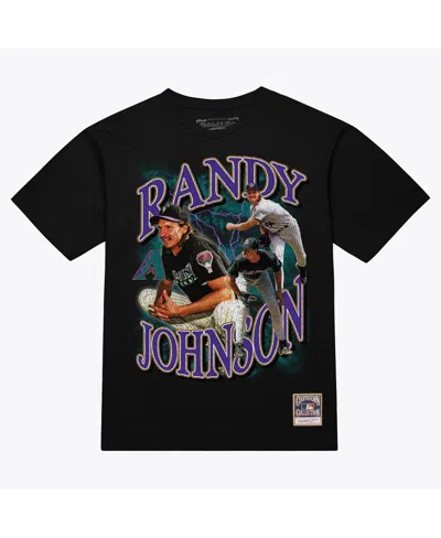 Mitchell & Ness Randy Johnson Black Arizona Diamondbacks Legendary Collage Player T-shirt