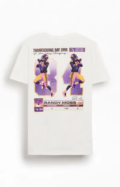 Mitchell & Ness Men's Randy Moss 1998 Vikings T-shirt In Natural In White