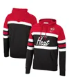 Mitchell & Ness Men's Red, Black Miami Heat Head Coach Pullover Hoodie In Red,black
