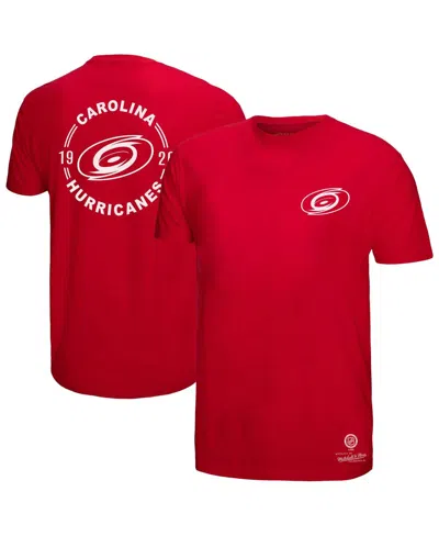 Mitchell & Ness Men's Red Carolina Hurricanes Penalty Box 2.0 T-shirt