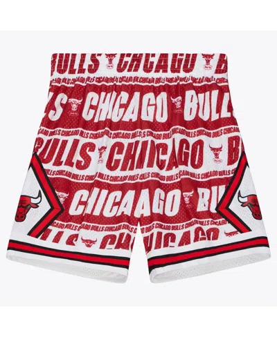 Mitchell & Ness Men's Red Chicago Bulls 1996/97 Hardwood Classics Teamwrap Swingman Shorts