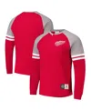 Mitchell & Ness Men's Red Detroit Red Wings Thermal Henley Long Sleeve T-shirt In Multi