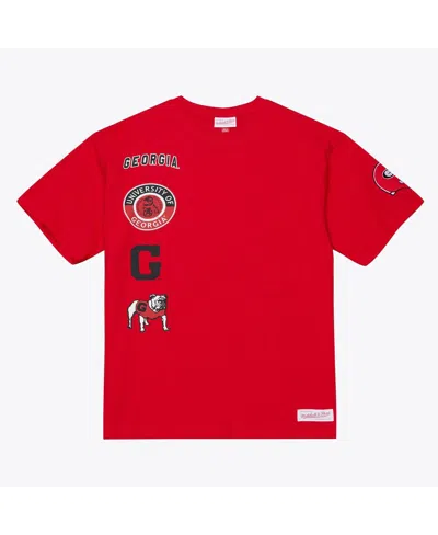 Mitchell & Ness Men's Red Georgia Bulldogs Double Clutch Premium T-shirt In Multi
