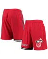 Mitchell & Ness Men's Red Miami Heat 1996-97 Hardwood Classics Swingman Shorts In Red