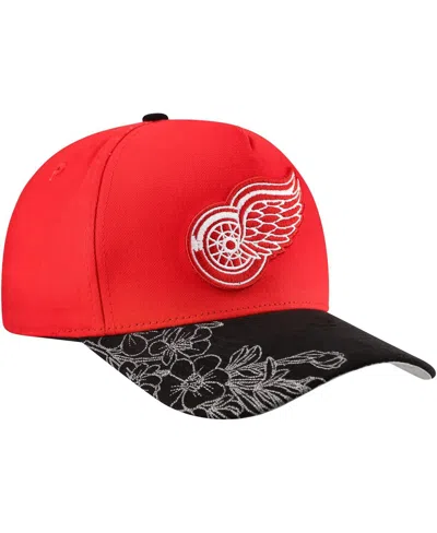 Mitchell & Ness Men's Red/black Detroit Red Wings May Flowers Pro Crown Adjustable Hat In Multi