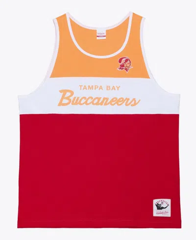 Mitchell & Ness Men's Red/orange Tampa Bay Buccaneers Head Coach Tank Top In Multi