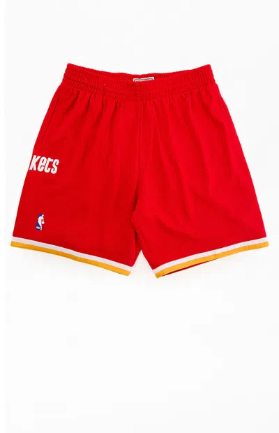 Mitchell & Ness Men's Rockets Swingman Basketball Shorts In Red
