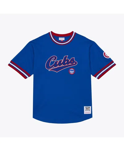 Mitchell & Ness Royal Chicago Cubs Wild Pitch Ringer T-shirt In Blue