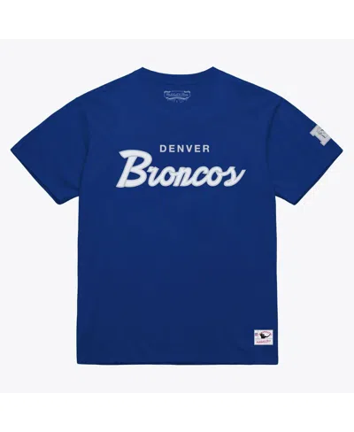 Mitchell & Ness Men's Royal Denver Broncos Head Coach Classic T-shirt In Blue