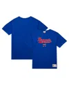 Mitchell & Ness Men's Royal Denver Nuggets Hardwood Classics Felt Applique Slub T-shirt In Blue