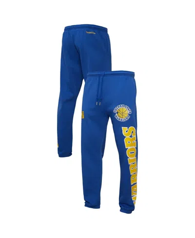 Mitchell & Ness Men's Royal Golden State Warriors Hardwood Classics Team Origins Pants In Blue