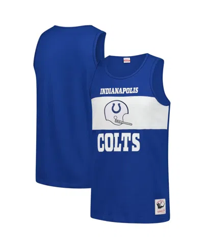 Mitchell & Ness Men's Royal Indianapolis Colts Retro Color Block Tank Top In Blue