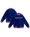 Mitchell & Ness Men's Royal Kansas City Kings Lightweight Satin Full-snap Jacket In Blue