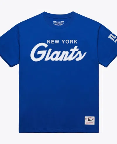 Mitchell & Ness Men's Royal New York Giants Head Coach Classic T-shirt In Blue