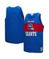 Mitchell & Ness Royal New York Giants Retro Colorblock Tank Top In Blue