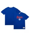 Mitchell & Ness Men's Royal Philadelphia 76ers Hardwood Classics Felt Applique Slub T-shirt In Blue