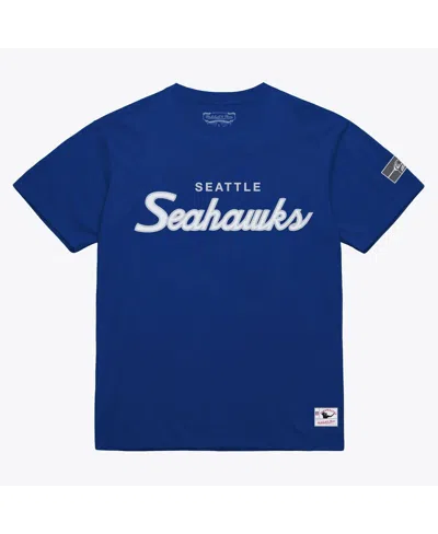 Mitchell & Ness Men's Royal Seattle Seahawks Head Coach Classic T-shirt In Blue