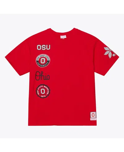 Mitchell & Ness Men's Scarlet Ohio State Buckeyes Double Clutch Premium T-shirt In Red