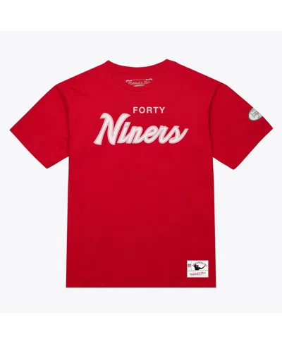 Mitchell & Ness Scarlet San Francisco 49ers Head Coach Classic T-shirt In Multi