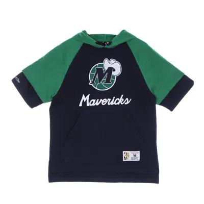Mitchell & Ness Men's Short Sleeve Hoodie Nba Fleece Hoodie Hardwood Classics Dalmav In Blue