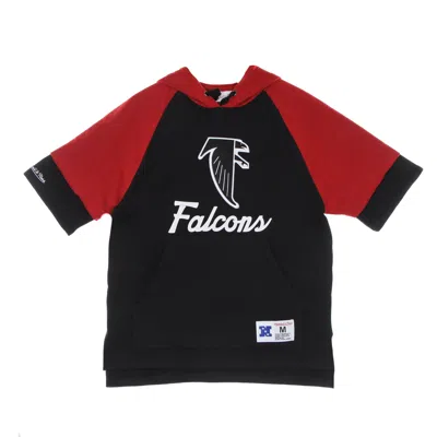 Mitchell & Ness Men's Short Sleeve Hoodie Nfl Fleece Hoodie Atlfal Black