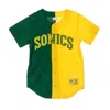 Mitchell & Ness Men's Split Mesh Button Front Seasup Jacket In Original Team Colors