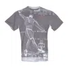 Mitchell & Ness Men's T-shirt Nba Above The Rim Sublimated Tee Hardwood Classics Brent Barry Loscli White In Black
