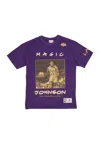 Mitchell & Ness Men's T-shirt Nba Heavyweight Premium Player Vintage Logo Tee Ervin Johnson Loslak Purple In Purple