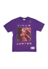 Mitchell & Ness Men's T-shirt Nba Heavyweight Premium Player Vintage Logo Tee Vince Carter Torrap Purple In Purple
