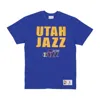 Mitchell & Ness Men's  Royal Distressed Utah Jazz Hardwood Classics Legendary Slub T-shirt In Blue
