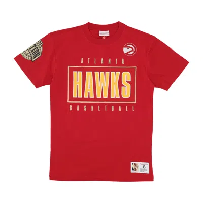 Mitchell & Ness Men's T-shirt Nba Team Og 2.0 Premium Vintage Logo Tee Atlhaw Original Team Colors