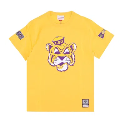 Mitchell & Ness Men's T-shirt Ncaa Team Origins Top Loutig Yellow