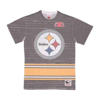 Mitchell & Ness Men's T-shirt Nfl Jumbotron 3.0 Sublimated Tee Pitste Multi/white In Gray