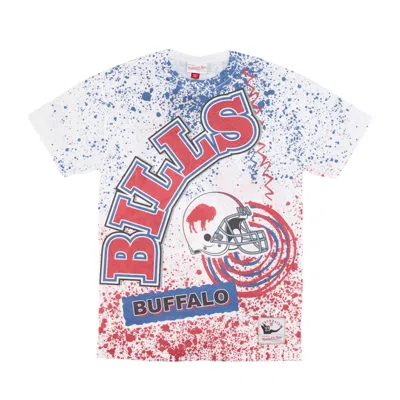 Mitchell & Ness Men's T-shirt Nfl Team Burst Sublimated Tee Bufbil White/original Team Colors In Multi