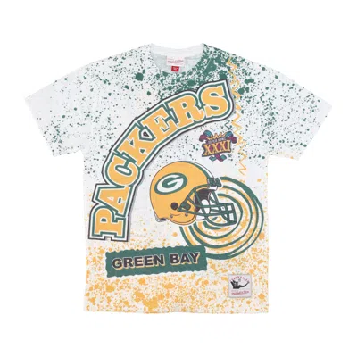 Mitchell & Ness Men's T-shirt Nfl Team Burst Sublimated Tee Grepac White/original Team Colors In Multi