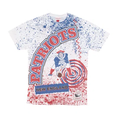 Mitchell & Ness Men's T-shirt Nfl Team Burst Sublimated Tee Neepat White/original Team Colors In Multi
