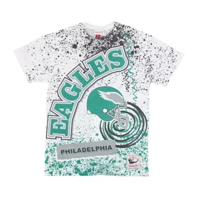 Mitchell & Ness Men's T-shirt Nfl Team Burst Sublimated Tee Phieag White/original Team Colors