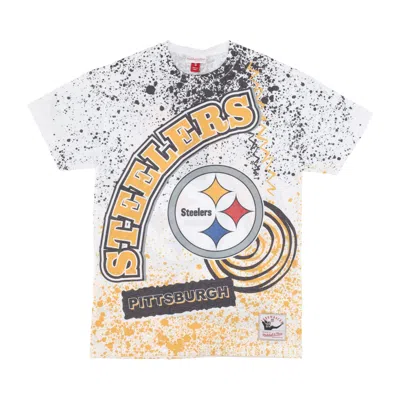 Mitchell & Ness Men's T-shirt Nfl Team Burst Sublimated Tee Pitste White/original Team Colors In Multi