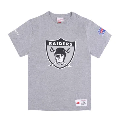 Mitchell & Ness Men's T-shirt Nfl Team Origins Top Oakrai Gray Heather