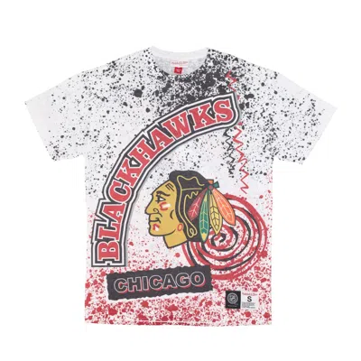 Mitchell & Ness Men's T-shirt Nhl Team Burst Sublimated Tee Chibla White/original Team Colors In Multi