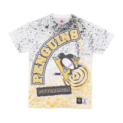 Mitchell & Ness Men's T-shirt Nhl Team Burst Sublimated Tee Pitpen White/original Team Colors In Multi