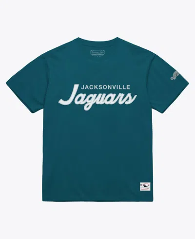 Mitchell & Ness Men's Teal Jacksonville Jaguars Head Coach Classic T-shirt In Blue