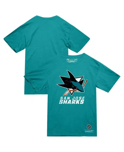 Mitchell & Ness Men's Teal San Jose Sharks Heritage T-shirt In Blue