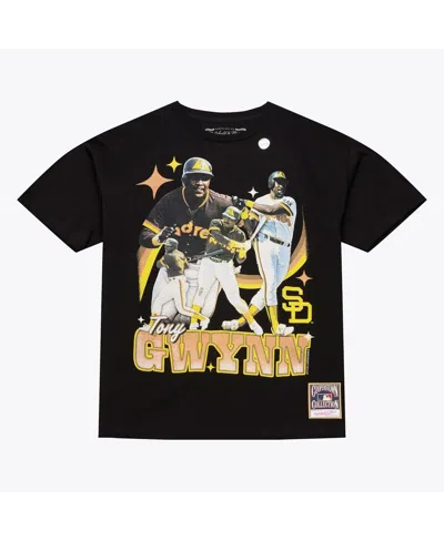 Mitchell & Ness Men's Tony Gwynn Black San Diego Padres Legendary Collage Player T-shirt