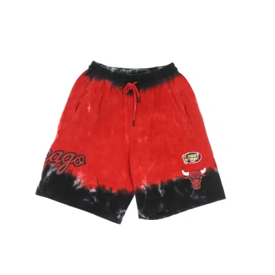 Mitchell & Ness Men's Tracksuit Short Pants Nba Tie-dye Terry Short Hardwood Classics Chibul Original Team Colors In Red