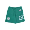 Mitchell & Ness Men's Tracksuit Shorts Nba Game Day French Terry Short Hardwood Classics Boscel Original Team Colors In Green